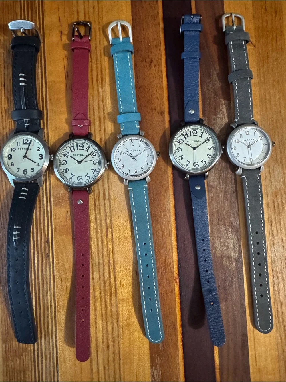 TOKYObay Women's Gray Leather Strap Watch with Silver Dial